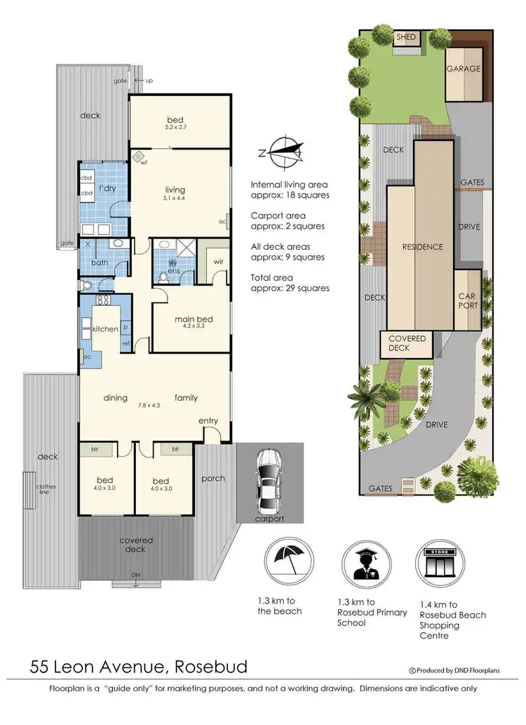 Floorplan of Homely house listing, 55 Leon Avenue, Rosebud VIC 3939