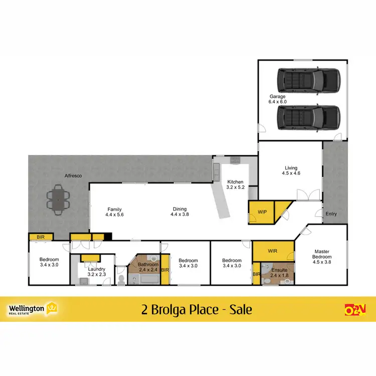 Floorplan of Homely house listing, 2 Brolga Place, Sale VIC 3850