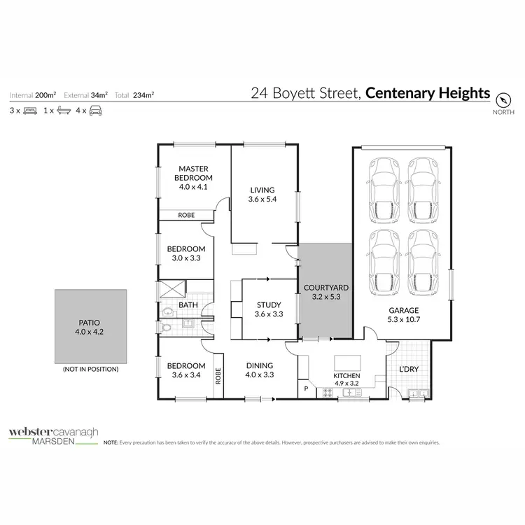 Floorplan of Homely house listing, 24 Boyett Street, Centenary Heights QLD 4350