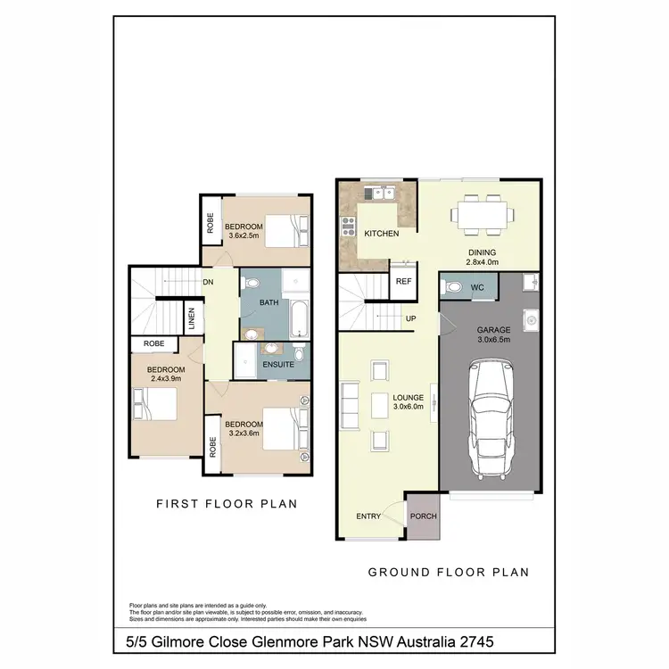 Floorplan of Homely townhouse listing, 5/5 Gilmore Close, Glenmore Park NSW 2745