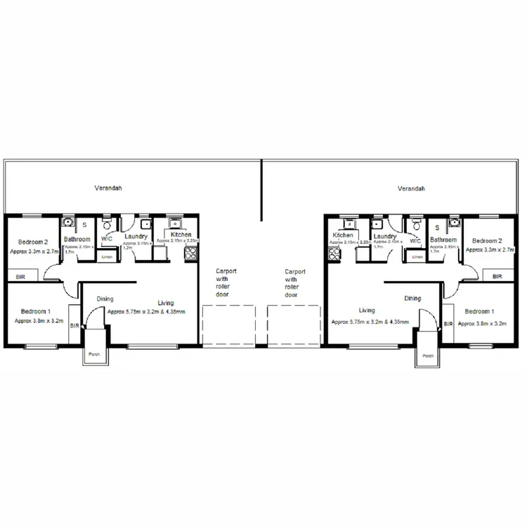 Floorplan of Homely block of units listing, Units 1 & 2/23 Argyle Street, Port Augusta SA 5700