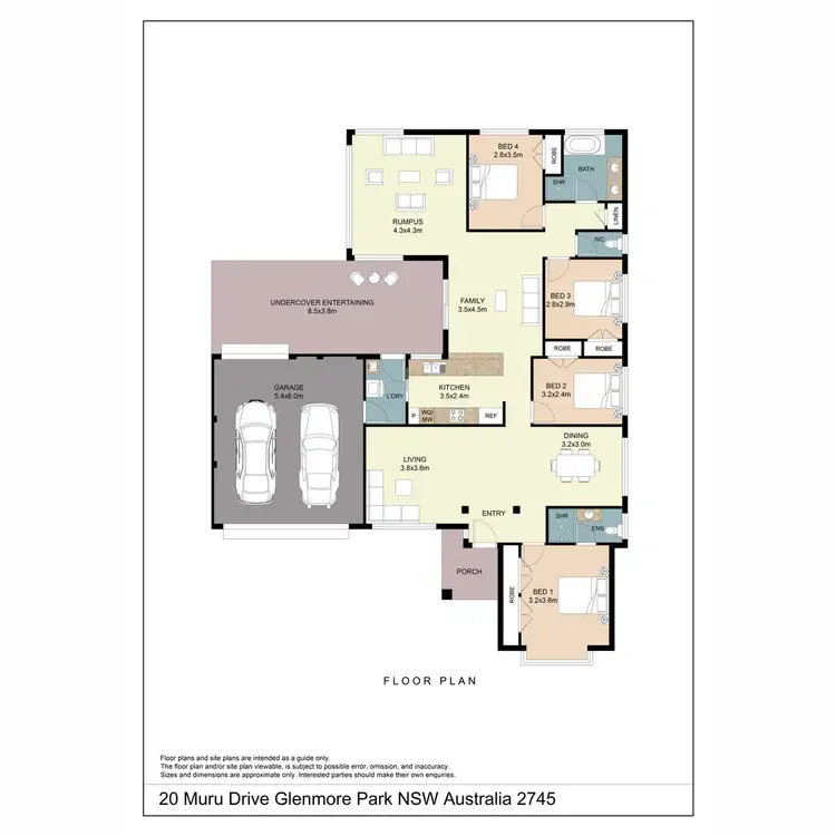 Floorplan of Homely house listing, 20 Muru Drive, Glenmore Park NSW 2745
