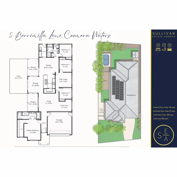 Floorplan of Homely house listing, 5 Berrimilla Lane, Coomera Waters QLD 4209