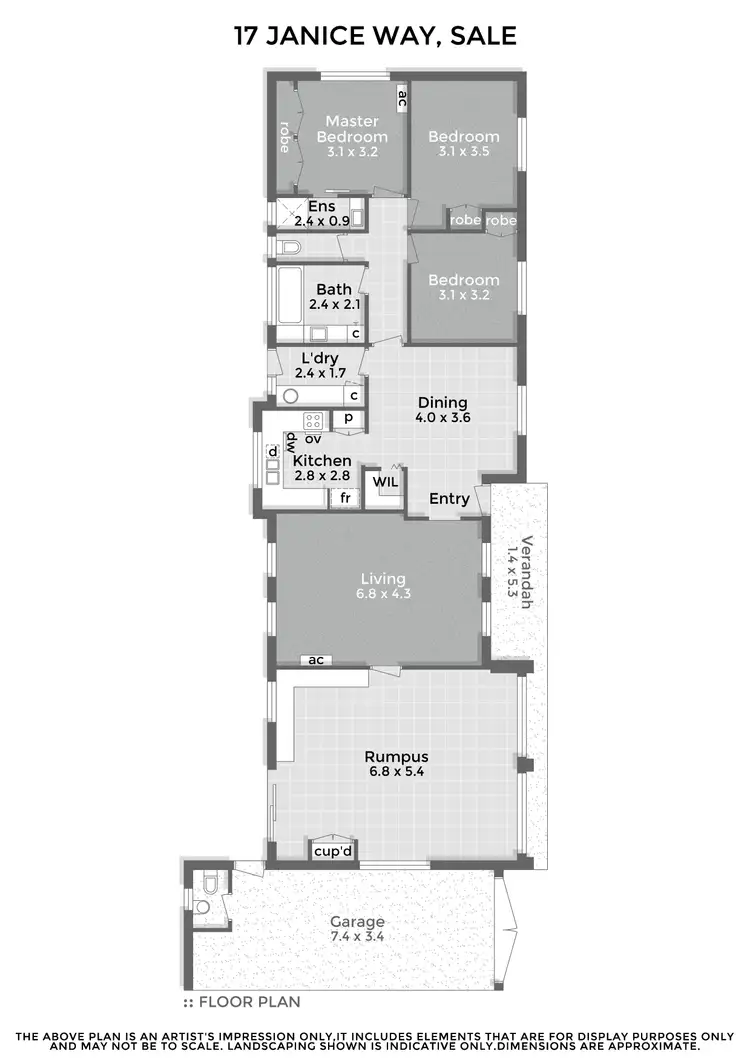 Floorplan of Homely house listing, 17 Janice Way, Sale VIC 3850