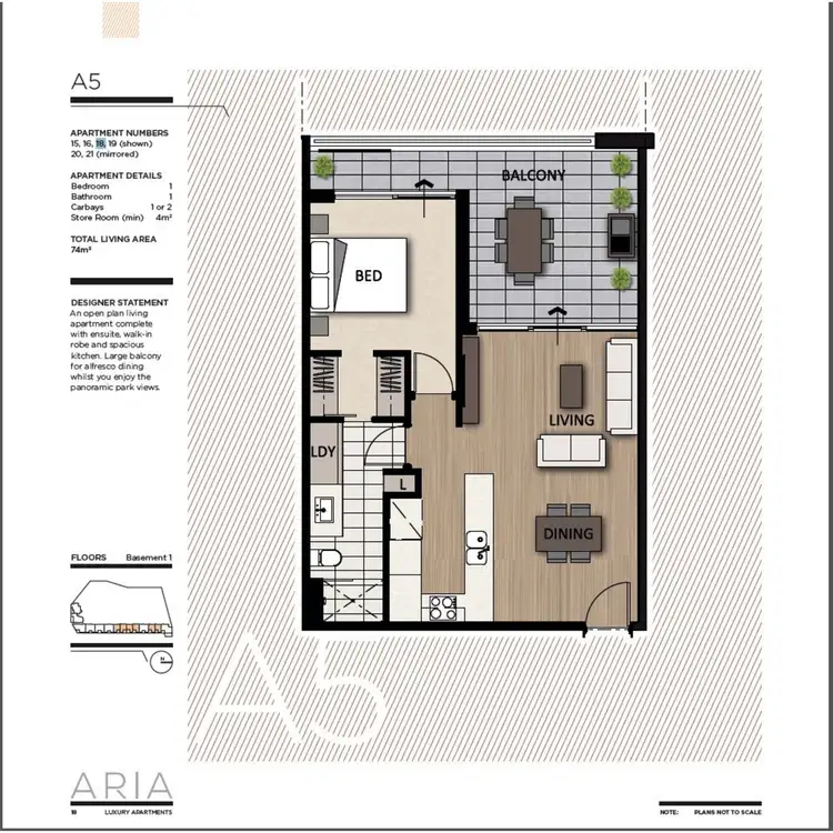 Floorplan of Homely apartment listing, 18/2 Milyarm Rise, Swanbourne WA 6010