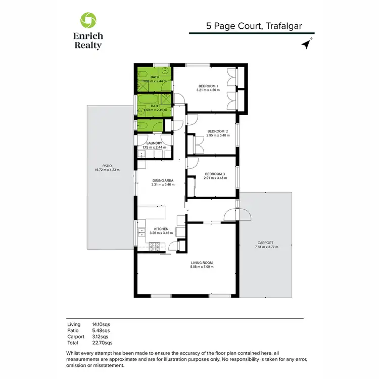 Floorplan of Homely house listing, 5 Page Court, Trafalgar VIC 3824