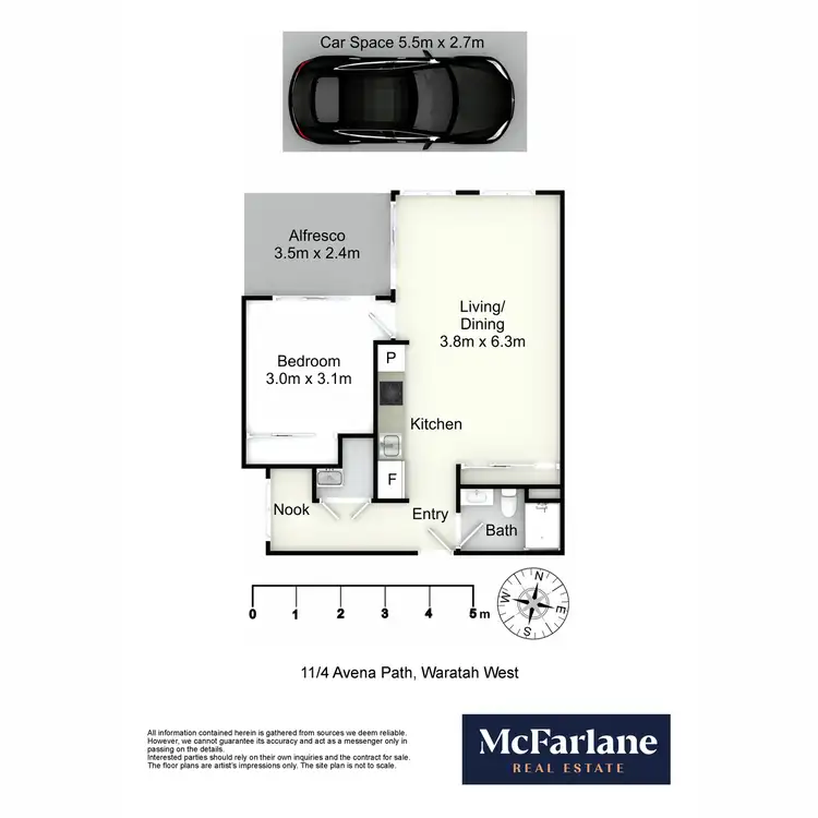 Floorplan of Homely apartment listing, 11/4 Avena Path, Waratah West NSW 2298