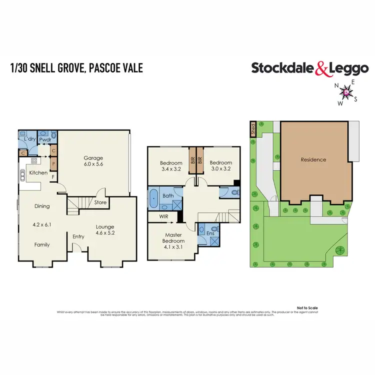 Floorplan of Homely townhouse listing, 1/30 Snell Grove, Pascoe Vale VIC 3044