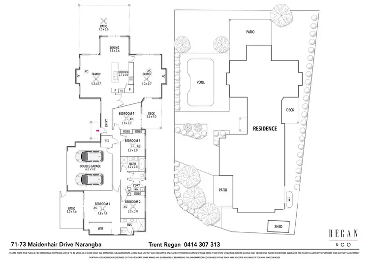 Floorplan of Homely house listing, 71-73 Maidenhair Drive, Narangba QLD 4504