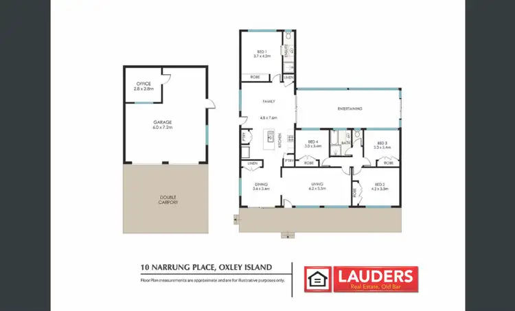 Floorplan of Homely rural property listing, 10 Narrung Place, Oxley Island NSW 2430