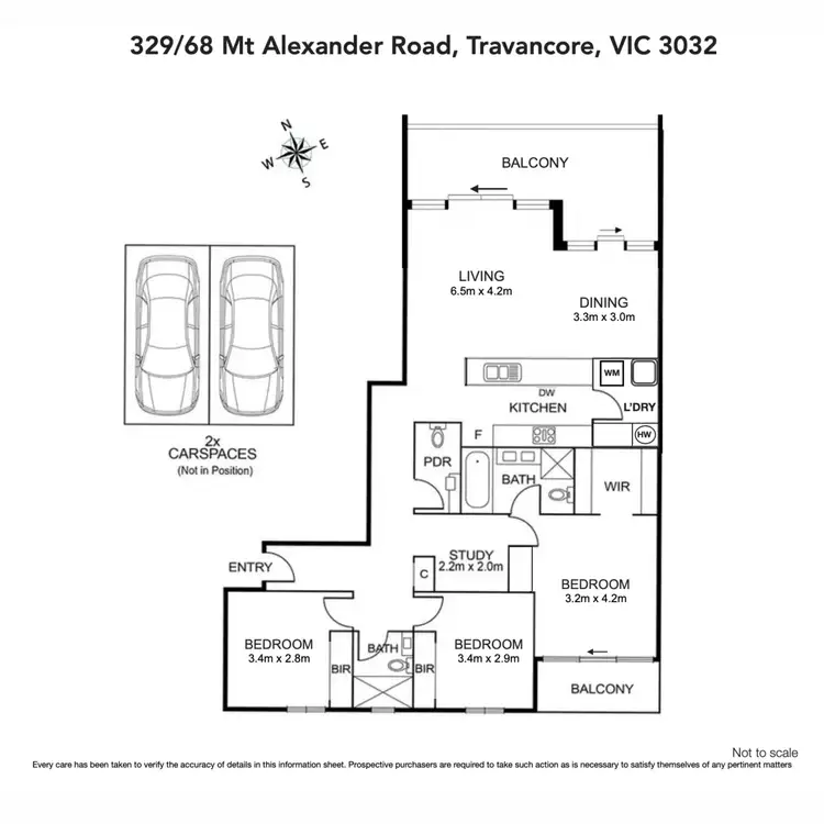 Floorplan of Homely apartment listing, 329/68 Mt Alexander Road, Travancore VIC 3032