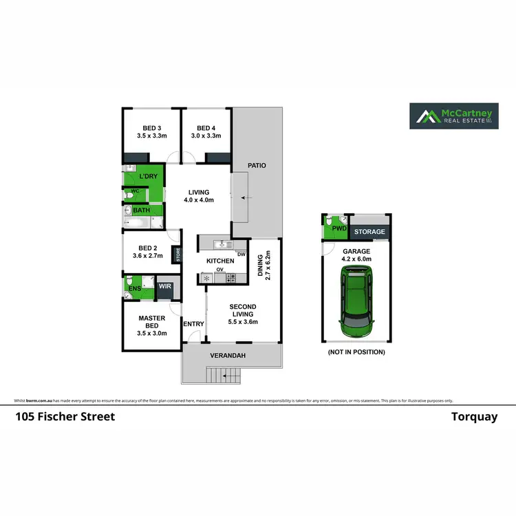 Floorplan of Homely house listing, 105 Fischer Street, Torquay VIC 3228