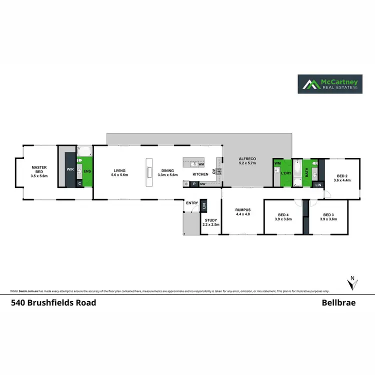 Floorplan of Homely house listing, 540 Brushfields Road, Bellbrae VIC 3228