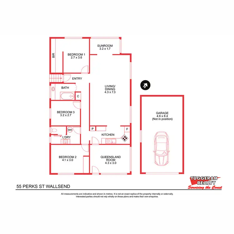 Floorplan of Homely house listing, 55 Perks Street, Wallsend NSW 2287