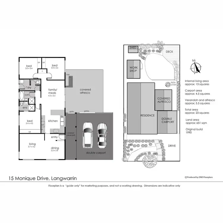 Floorplan of Homely house listing, 15 Monique Drive, Langwarrin VIC 3910