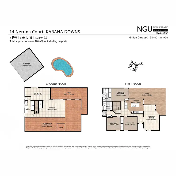 Floorplan of Homely house listing, 14 Nerrina Court, Karana Downs QLD 4306