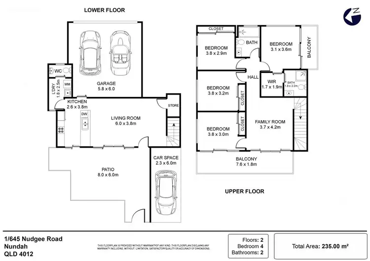 Floorplan of Homely townhouse listing, 1/645 Nudgee Road, Nundah QLD 4012