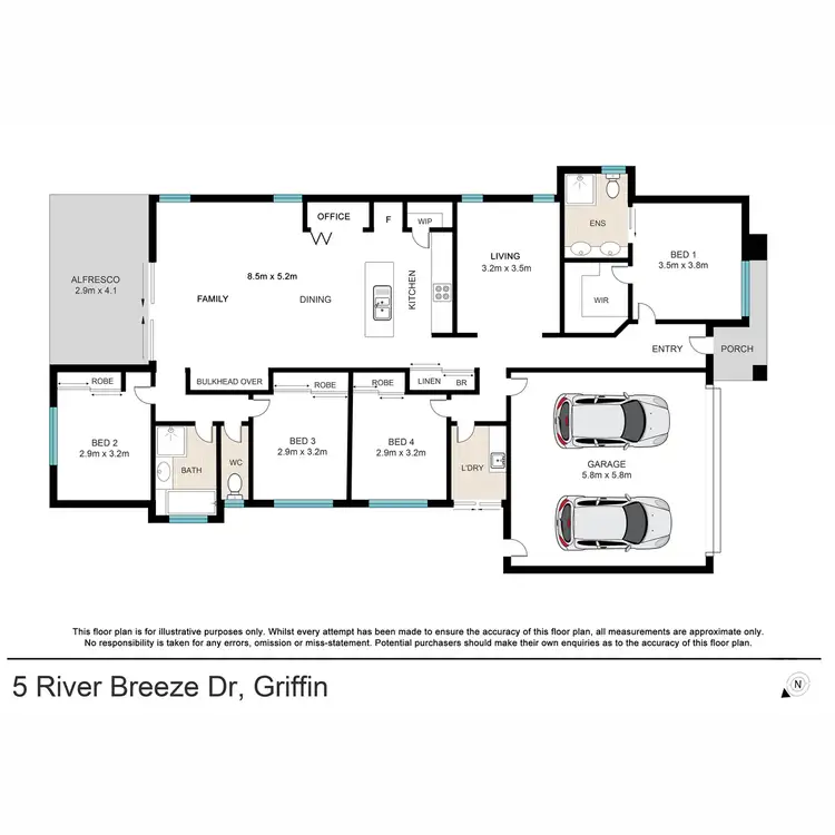Floorplan of Homely house listing, 5 River Breeze Drive, Griffin QLD 4503