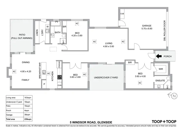 Floorplan of Homely house listing, 5 Windsor Road, Glenside SA 5065