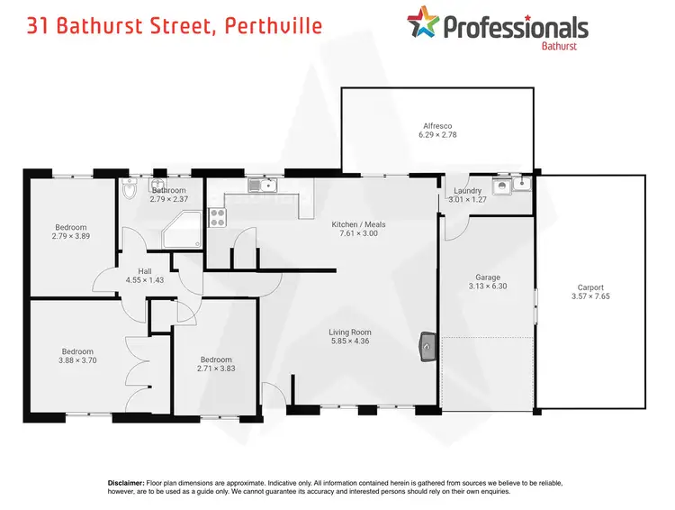 Floorplan of Homely house listing, 31 Bathurst Street, Perthville NSW 2795