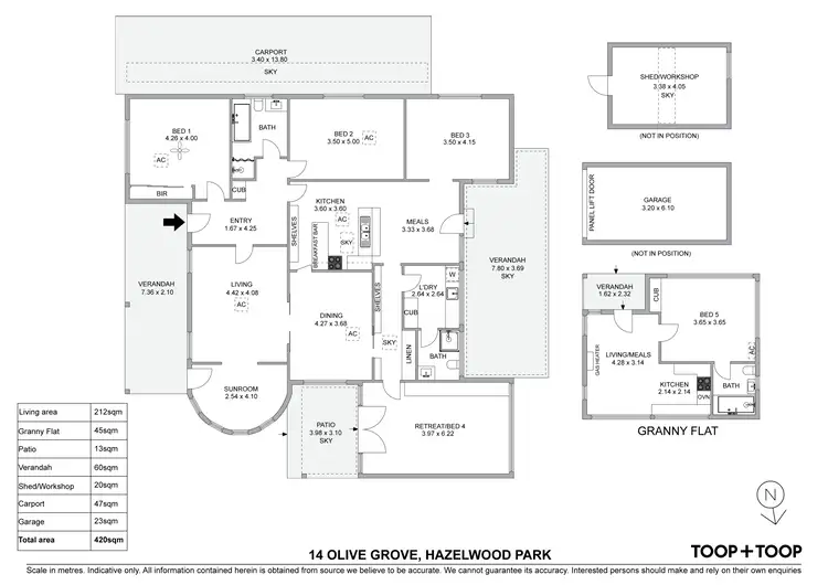 Floorplan of Homely house listing, 14 Olive Grove, Hazelwood Park SA 5066