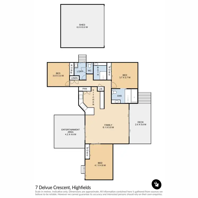 Floorplan of Homely house listing, 7 Delvue Crescent, Highfields QLD 4352
