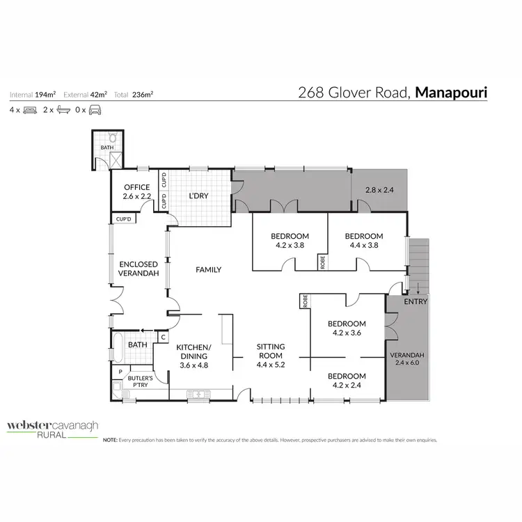 Floorplan of Homely rural property listing, 268 Glover Road, Manapouri QLD 4361