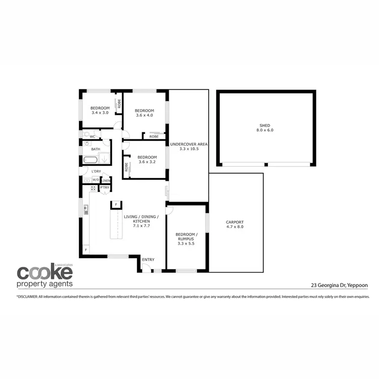 Floorplan of Homely house listing, 23 Georgina Drive, Yeppoon QLD 4703