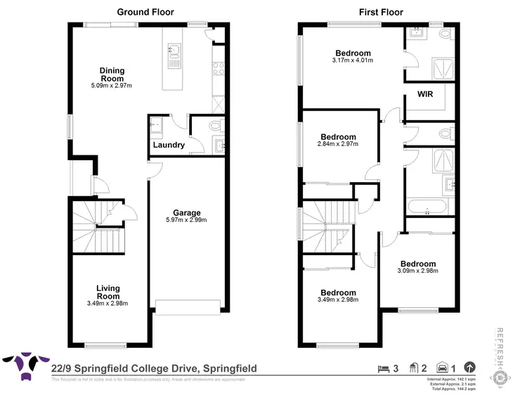 Floorplan of Homely unit listing, 22/9 Springfield College Drive, Springfield QLD 4300