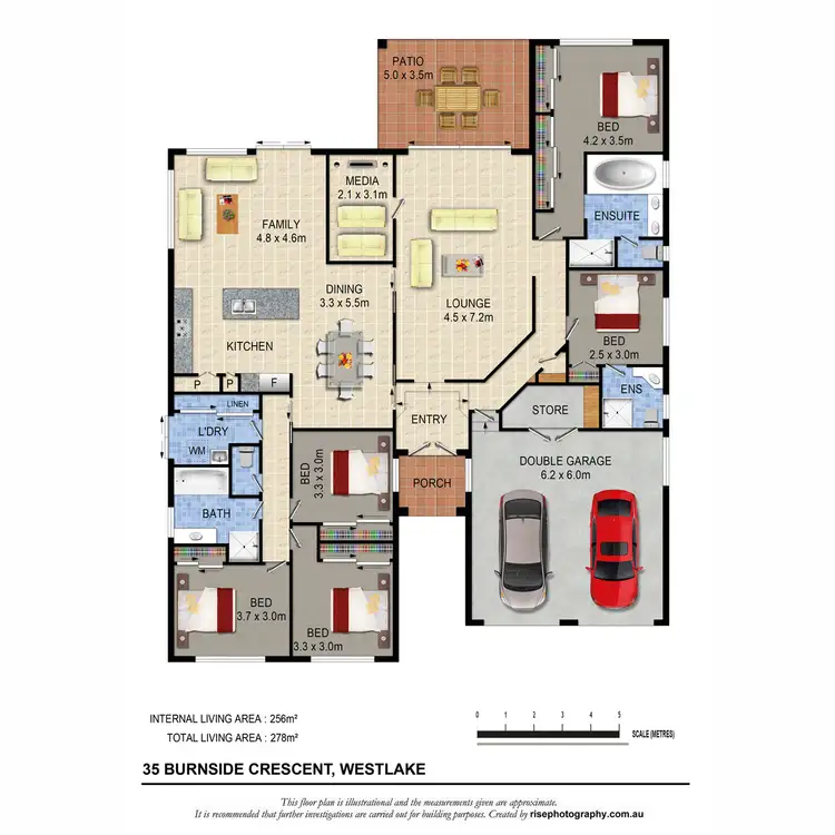 Floorplan of Homely house listing, 35 Burnside Crescent, Westlake QLD 4074