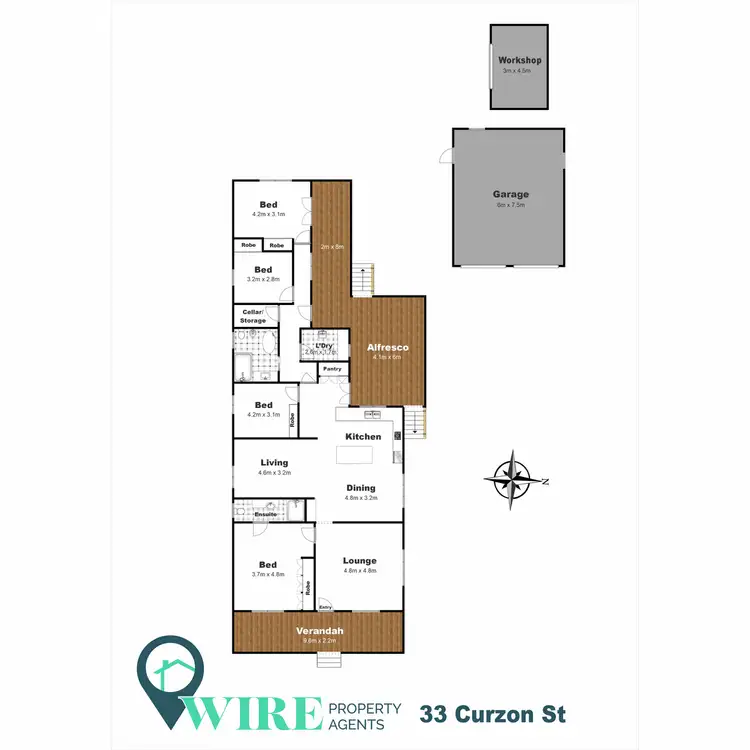 Floorplan of Homely house listing, 33 Curzon Street, East Toowoomba QLD 4350