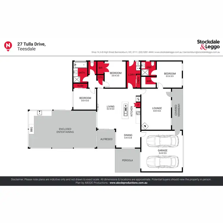 Floorplan of Homely house listing, 27 Tulla Drive, Teesdale VIC 3328