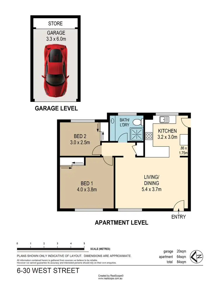 Floorplan of Homely apartment listing, 6/30 West Street, Highgate Hill QLD 4101