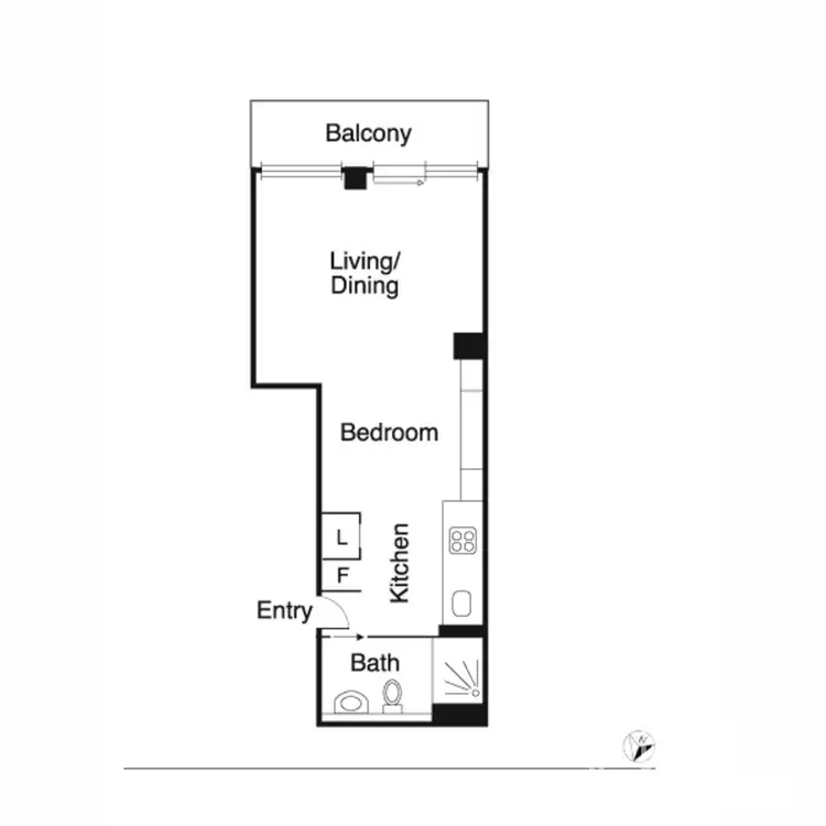 Floorplan of Homely apartment listing, 3507/350 William Street, Melbourne VIC 3000