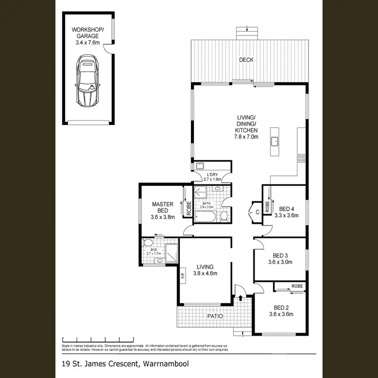 Floorplan of Homely house listing, 19 St James Crescent, Warrnambool VIC 3280