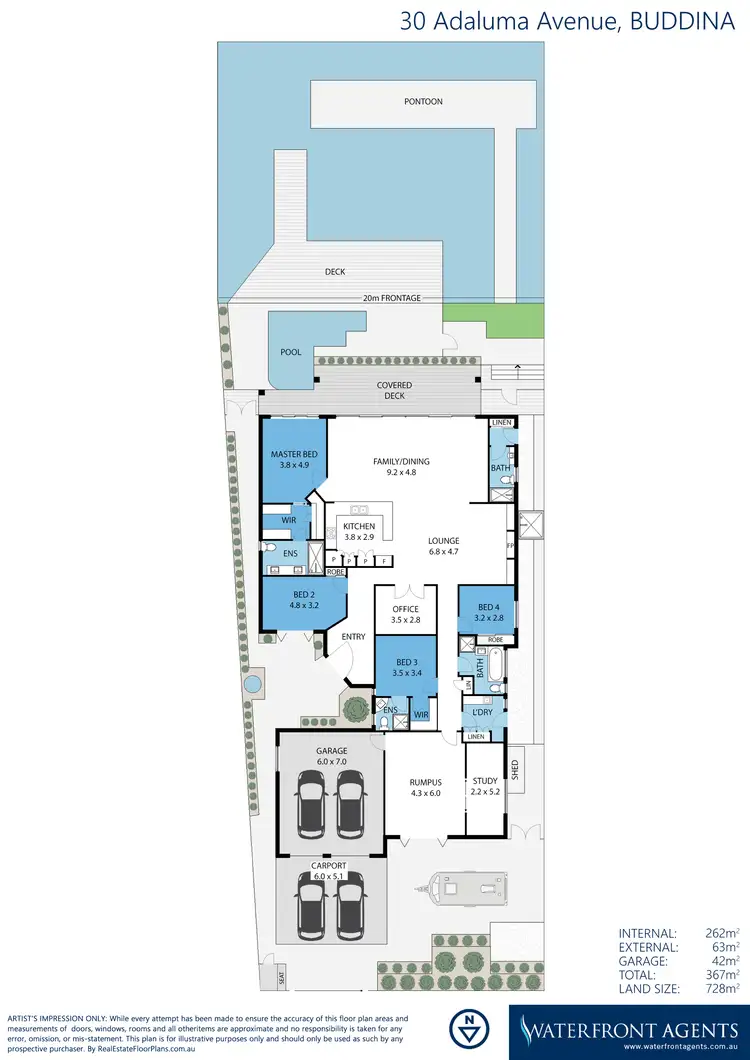 Floorplan of Homely house listing, 30 Adaluma Avenue, Buddina QLD 4575