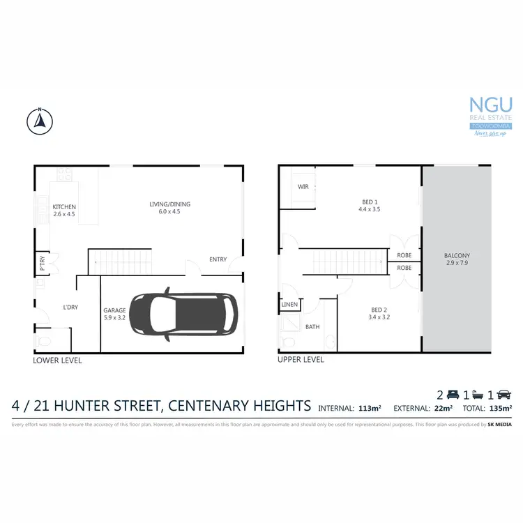 Floorplan of Homely unit listing, 4/21 Hunter Street, Centenary Heights QLD 4350