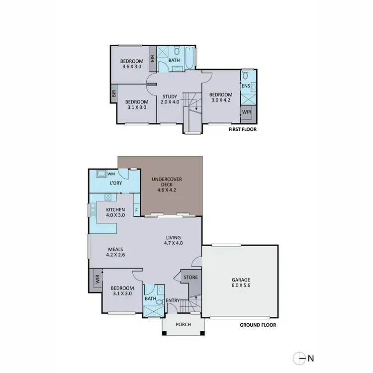 Floorplan of Homely townhouse listing, 17 Hill View Crescent, Ferntree Gully VIC 3156