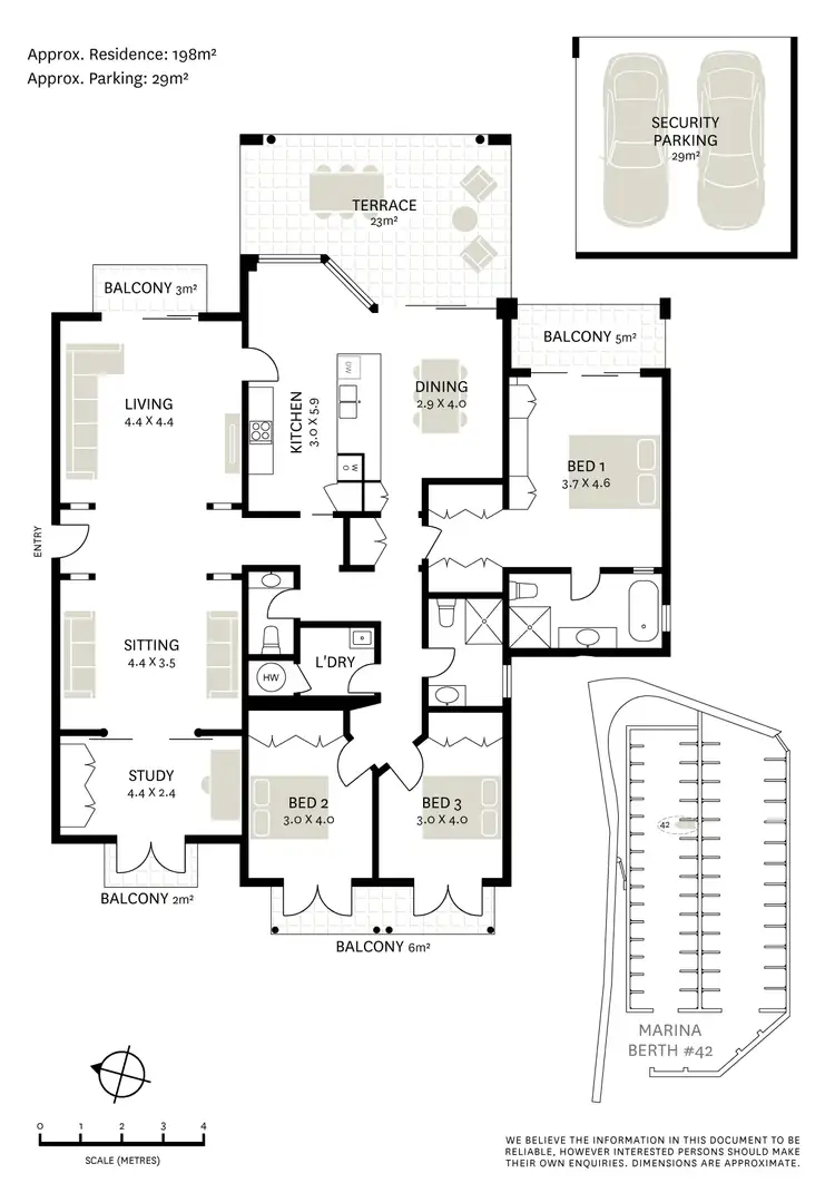 Floorplan of Homely apartment listing, 4/1 Le Vesinet Drive, Hunters Hill NSW 2110