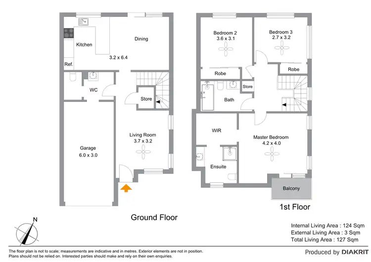 Floorplan of Homely townhouse listing, 4/36 Marmoset Circuit, Dakabin QLD 4503