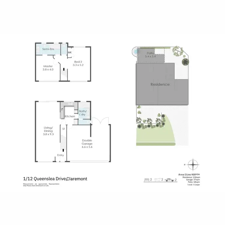 Floorplan of Homely house listing, 1/12 Queenslea Drive, Claremont WA 6010