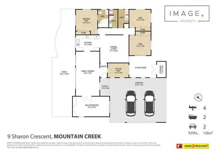 Floorplan of Homely house listing, 9 Sharon Crescent, Mountain Creek QLD 4557