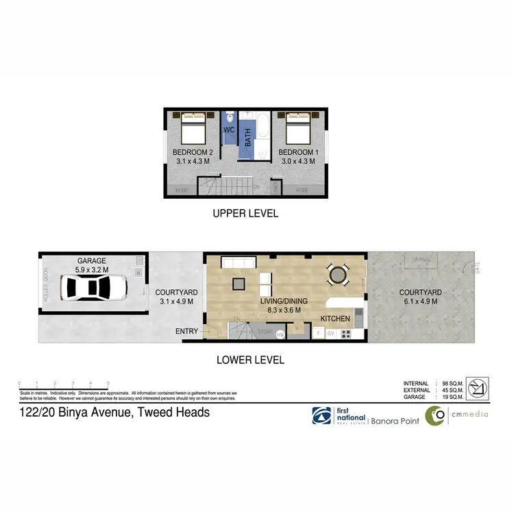 Floorplan of Homely townhouse listing, 122/20 Binya Avenue, Tweed Heads NSW 2485