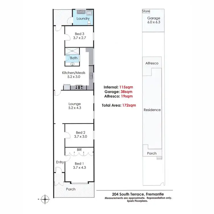 Floorplan of Homely house listing, 204 South Terrace, Fremantle WA 6160