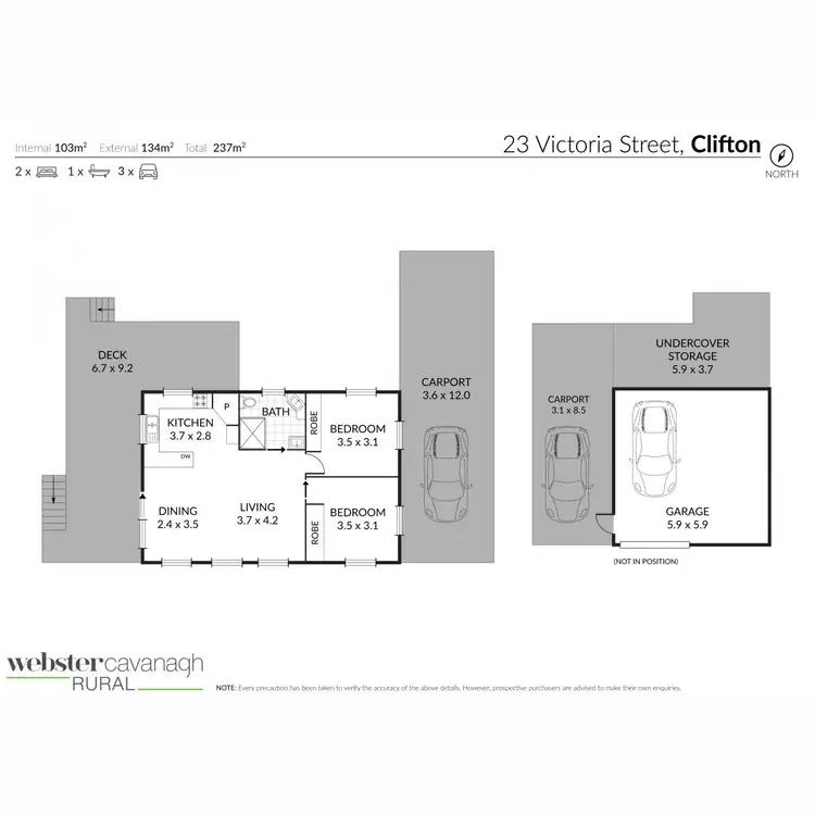 Floorplan of Homely house listing, 23 Victoria Street, Clifton QLD 4361