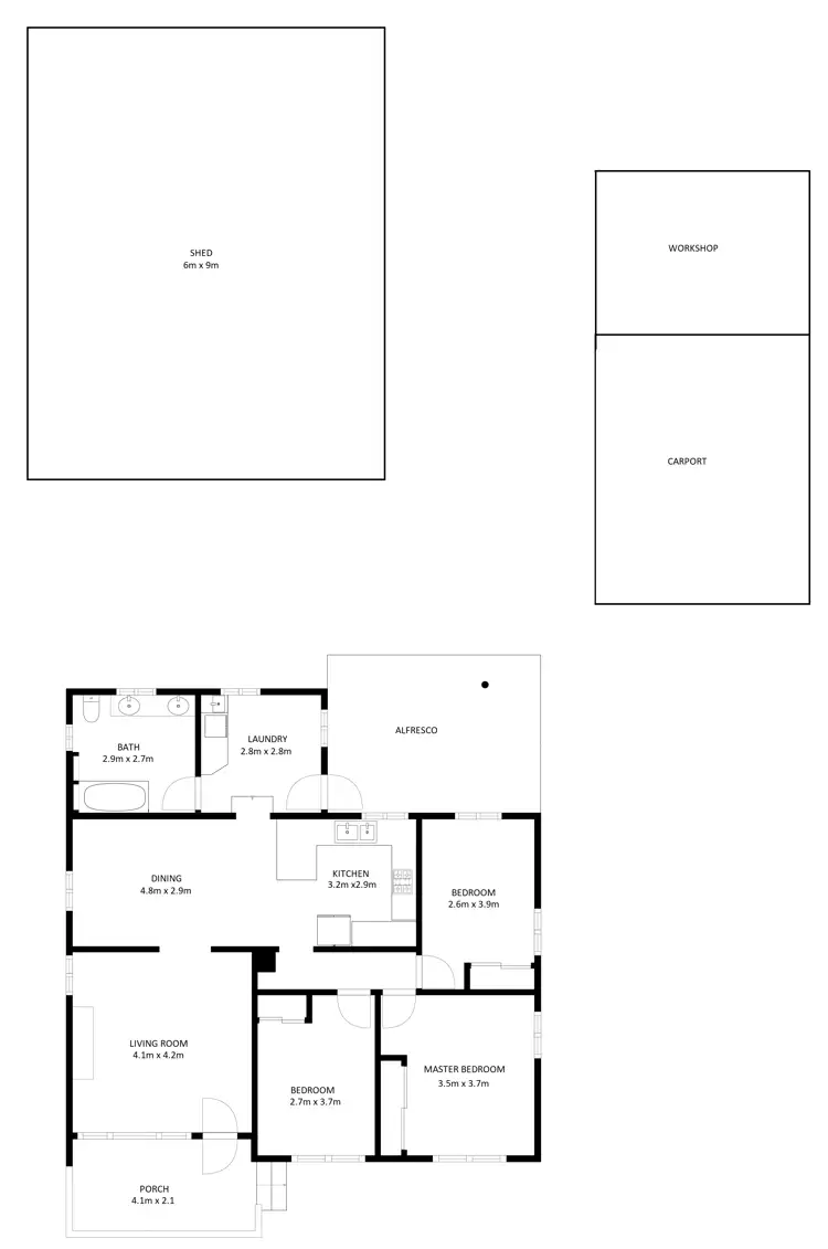Floorplan of Homely house listing, 119 Brockley Street, Wodonga VIC 3690