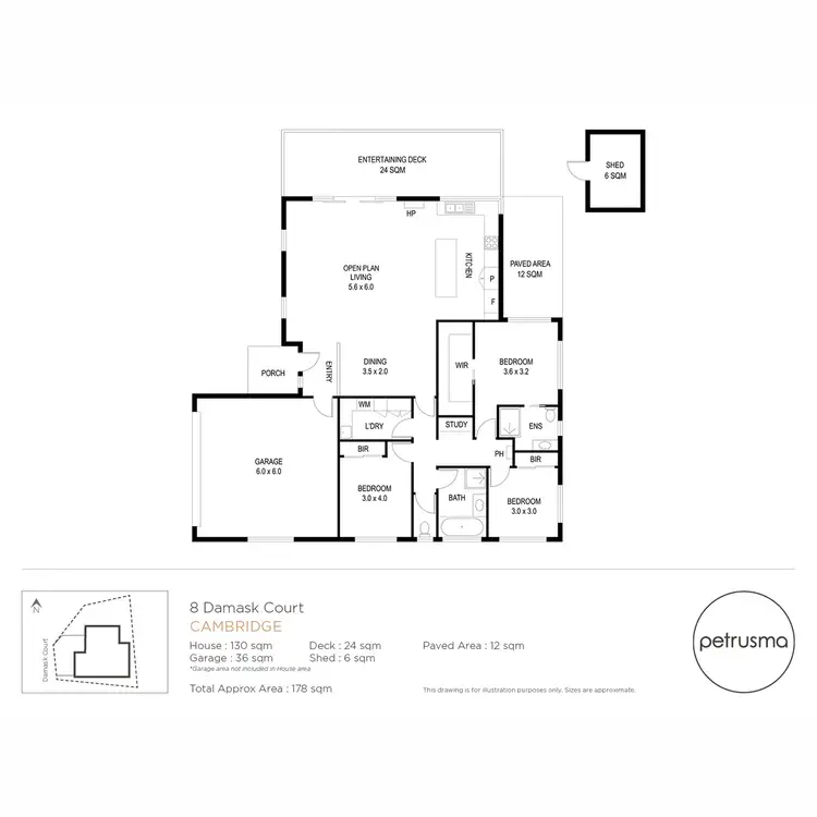 Floorplan of Homely house listing, 8 Damask Court, Cambridge TAS 7170