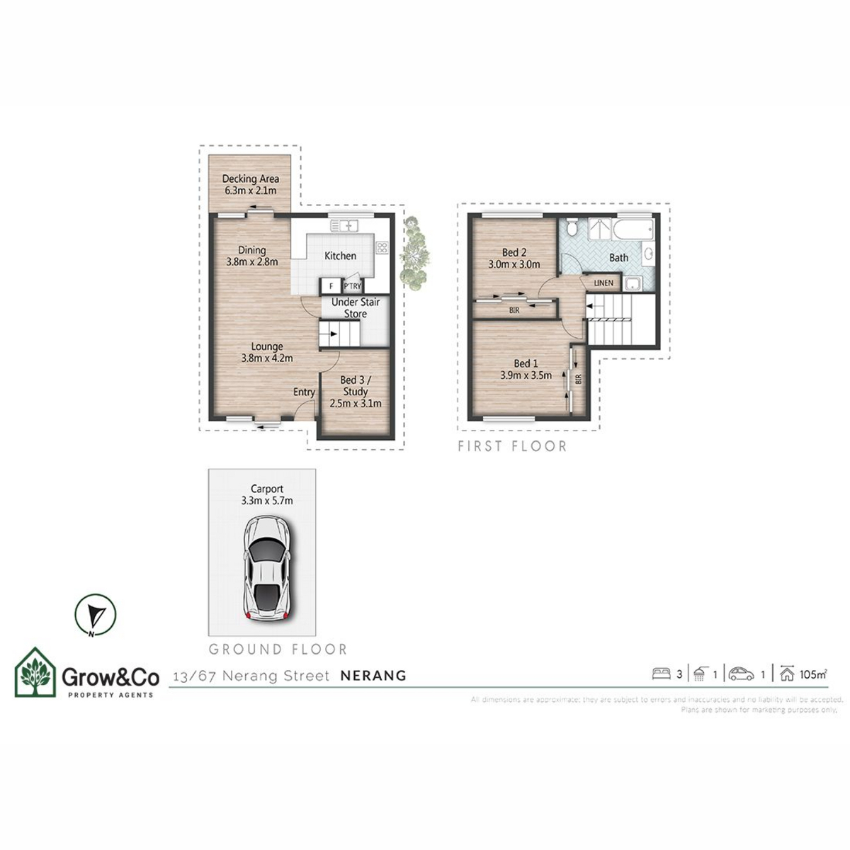 Floorplan of Homely townhouse listing, 13/67 Nerang Street, Nerang QLD 4211