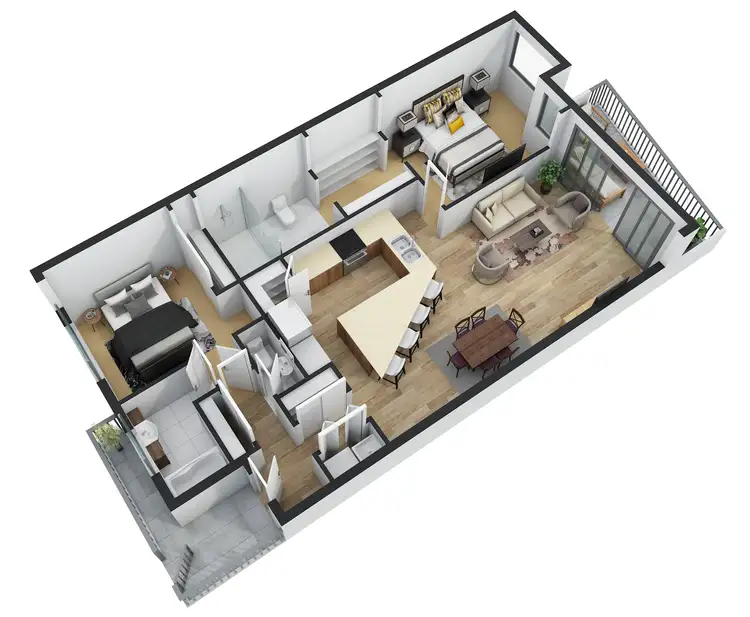 Floorplan of Homely unit listing, 91/57 Grand Parade, Kawana Island QLD 4575
