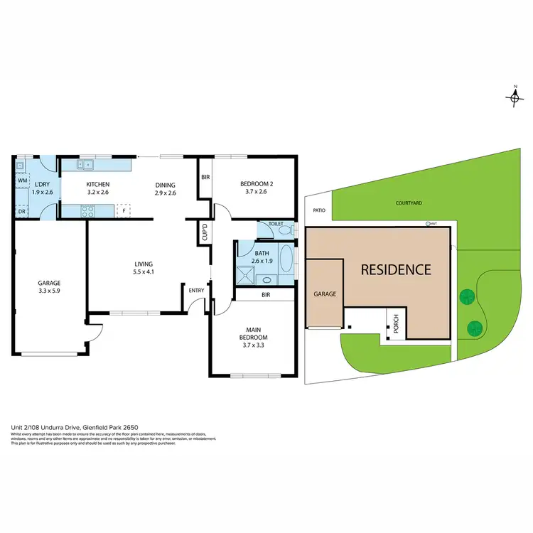 Floorplan of Homely flat listing, 2/108 Undurra Drive, Glenfield Park NSW 2650